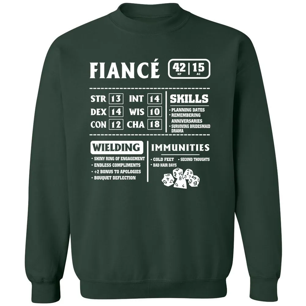 Fiance Stats Classic Unisex Sweatshirt - Forest Green - 4