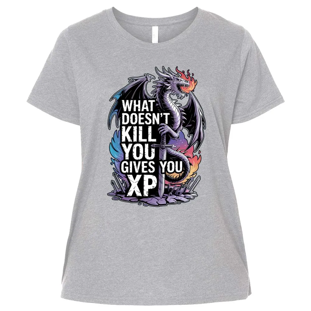 What Doesn't Kill You Dragon Ladies Curvy Jersey - Heather - 3