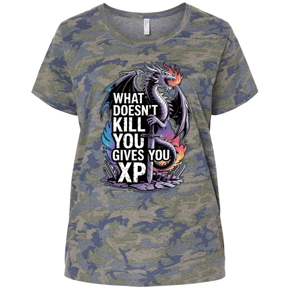 What Doesn't Kill You Dragon Ladies Curvy Jersey - Vintage Camo - 5