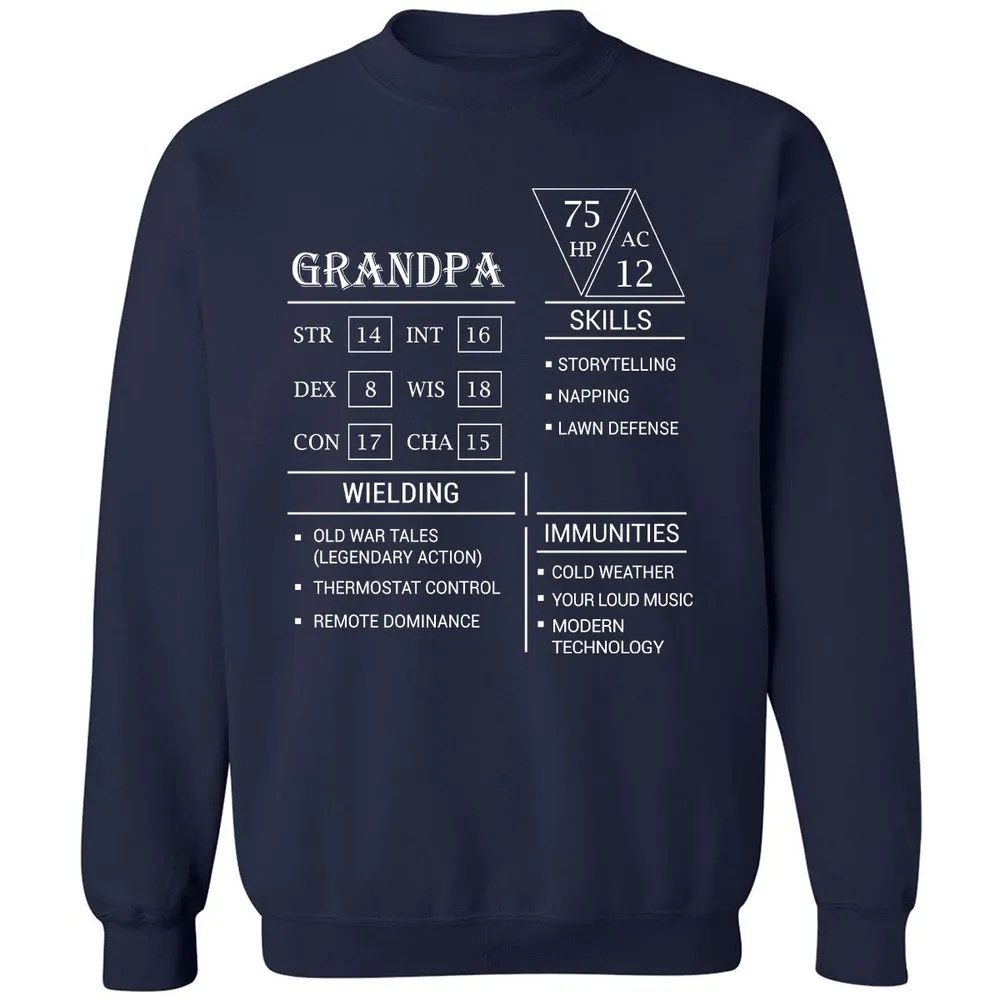 Grandpa Stats Classic Unisex Sweatshirt - Navy - 2