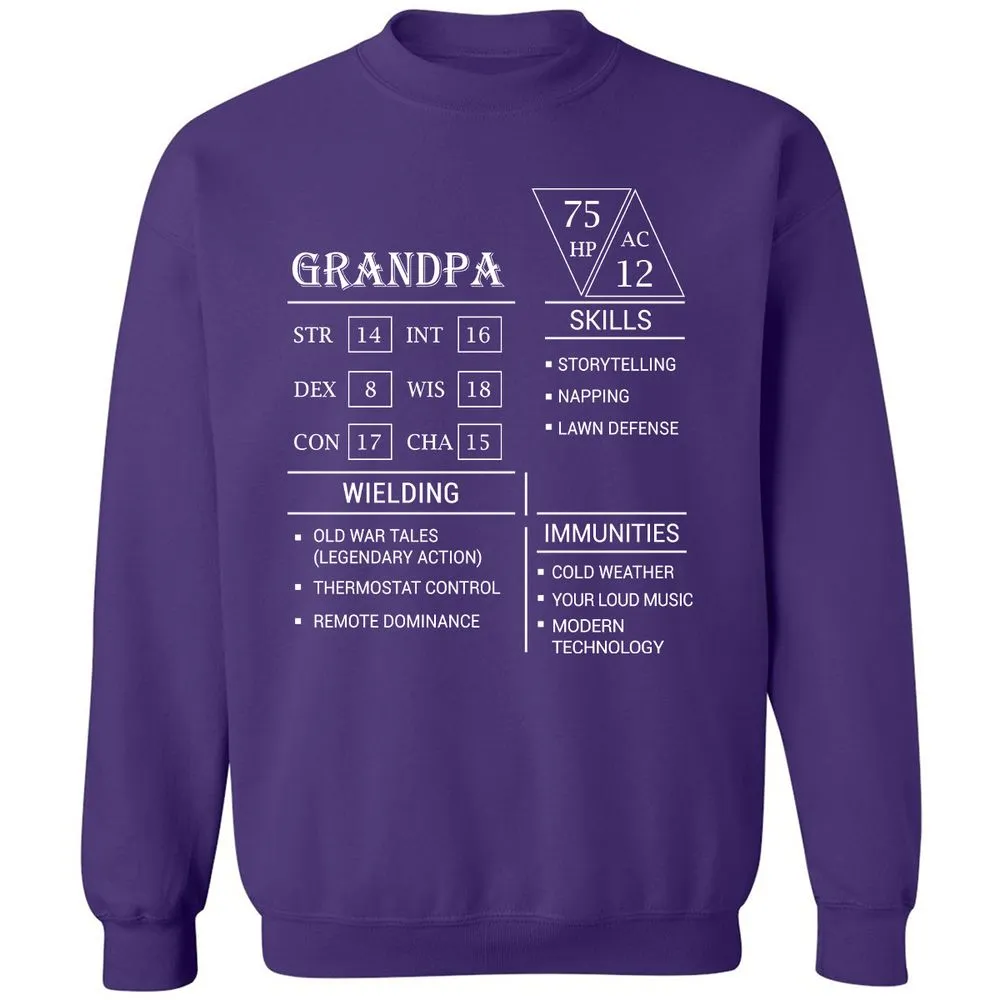 Grandpa Stats Classic Unisex Sweatshirt - Purple - 6