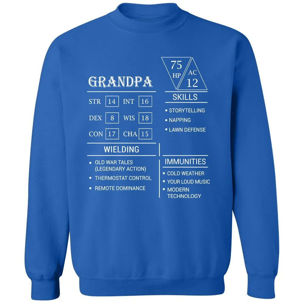 Grandpa Stats Classic Unisex Sweatshirt - Royal - 9