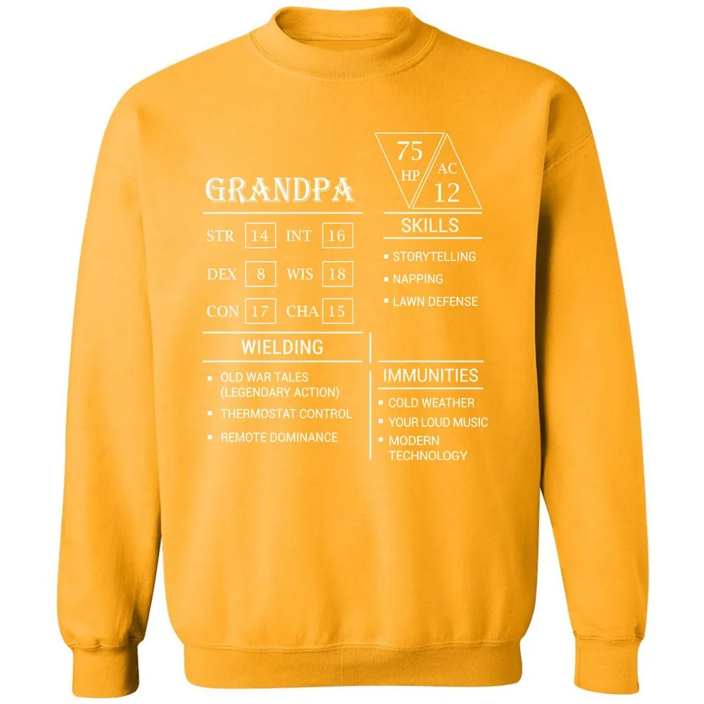 Grandpa Stats Classic Unisex Sweatshirt - Gold - 11