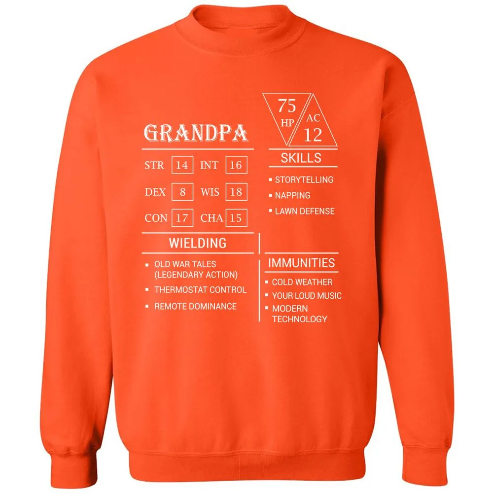 Grandpa Stats Classic Unisex Sweatshirt - Orange - 10