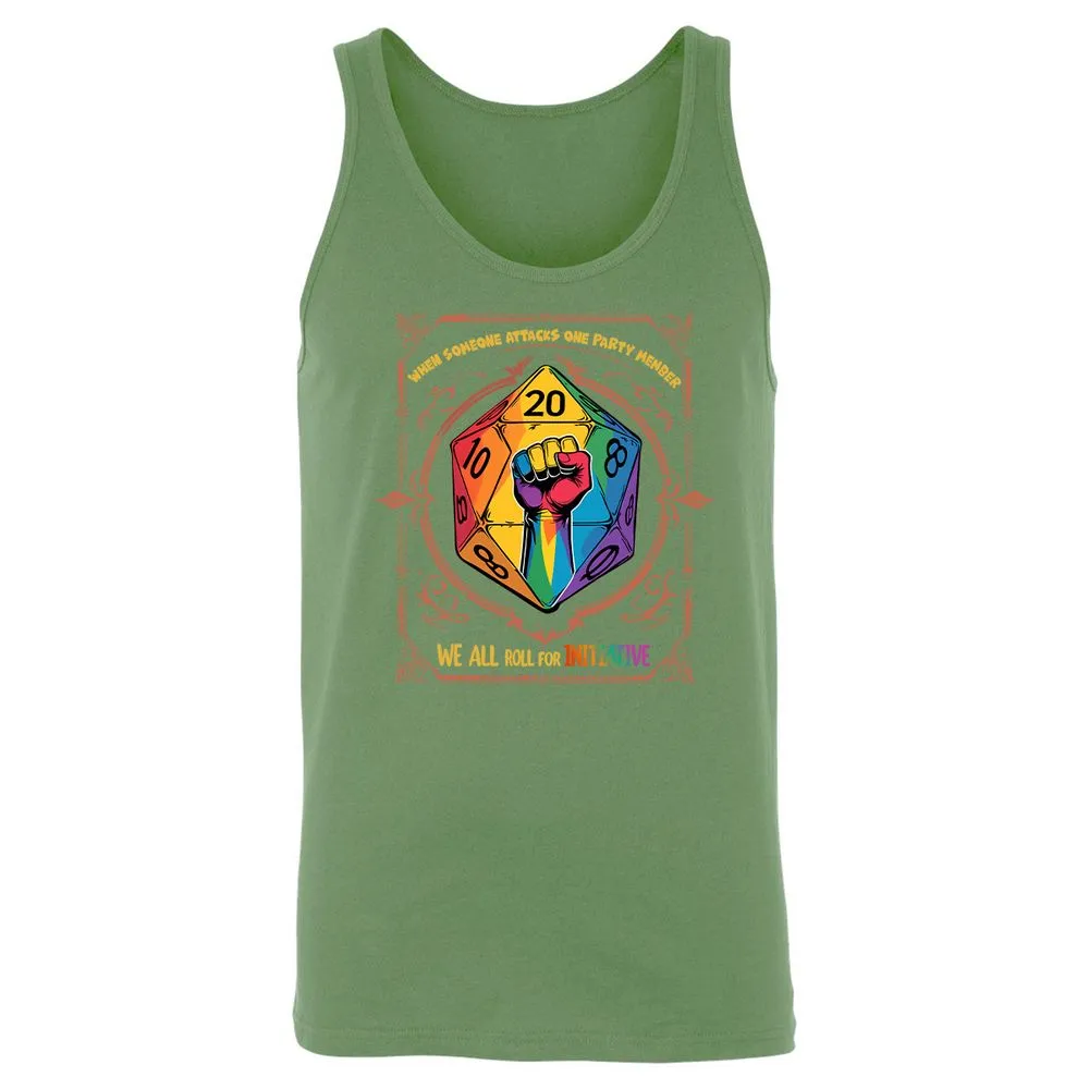 Roll For Initiative Unisex Jersey Tank - Leaf - 10