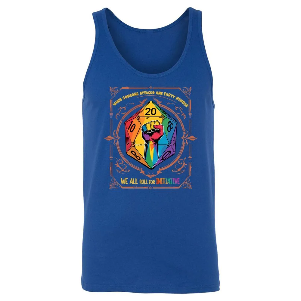 Roll For Initiative Unisex Jersey Tank - True Royal - 13