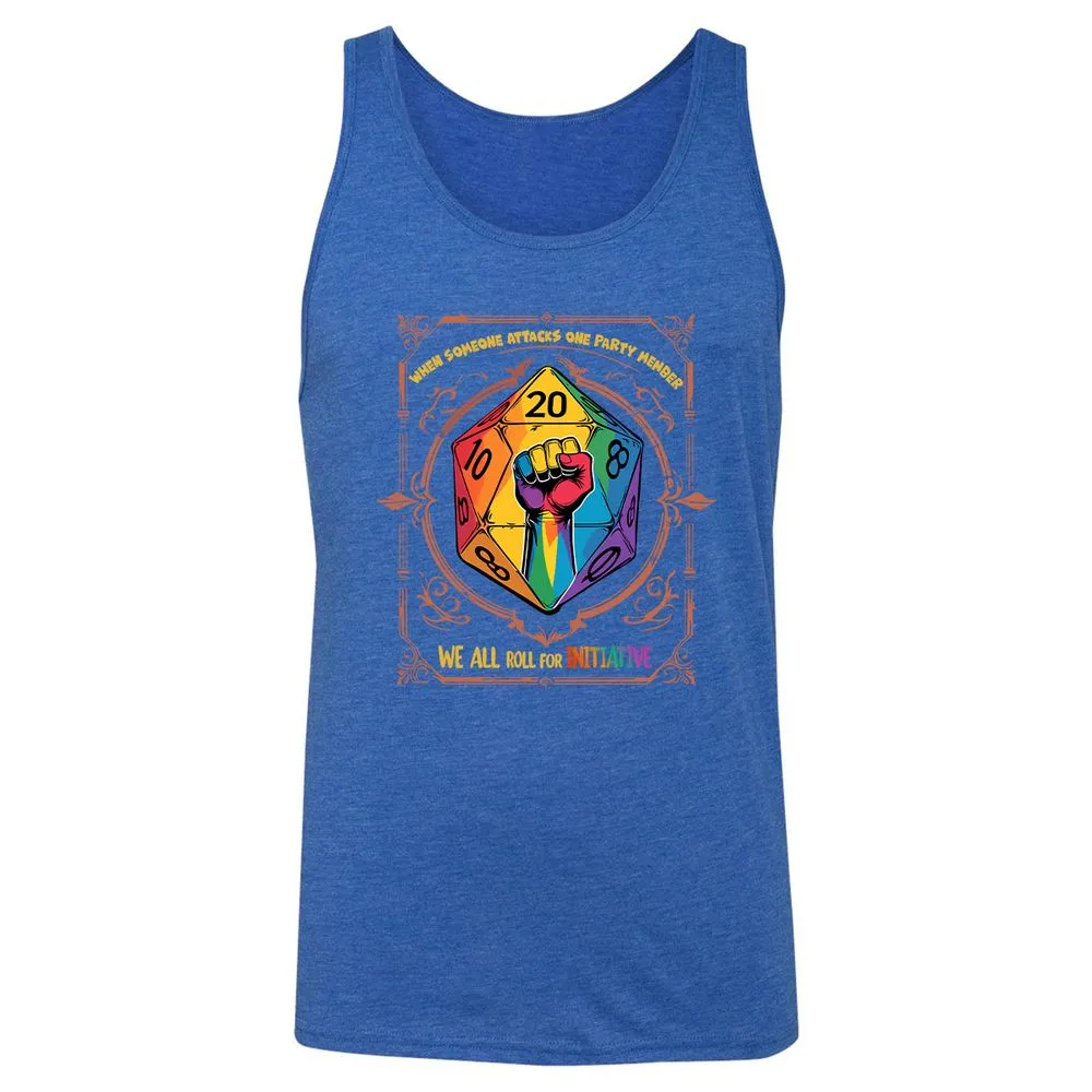 Roll For Initiative Unisex Jersey Tank - True Royal Triblend - 12