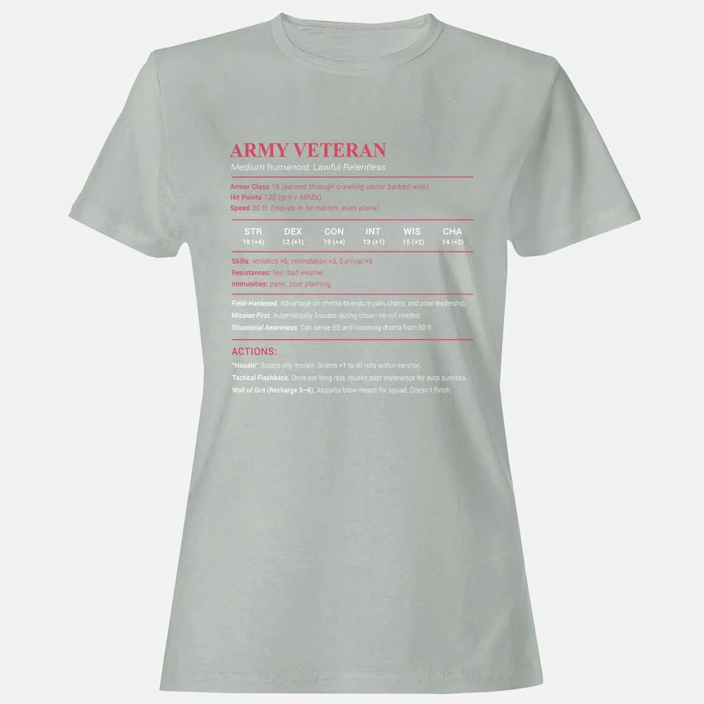 Army Veteran Women's T-Shirt - Ash - 2