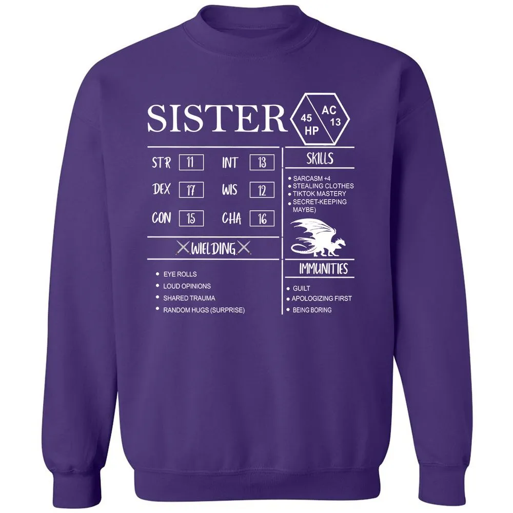 Sister Stats Classic Unisex Sweatshirt - Purple - 6