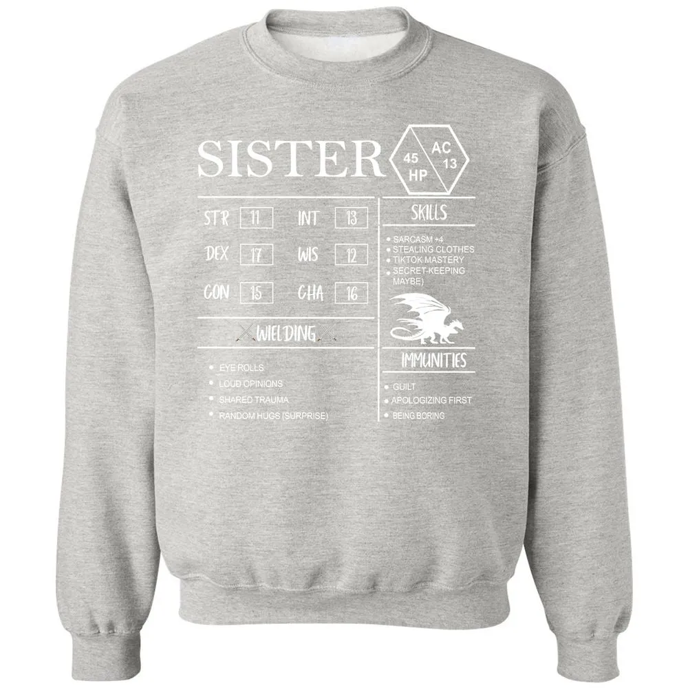 Sister Stats Classic Unisex Sweatshirt - Ash - 8