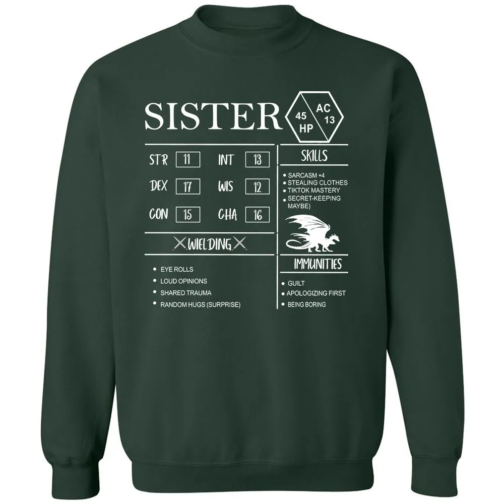 Sister Stats Classic Unisex Sweatshirt - Forest Green - 4