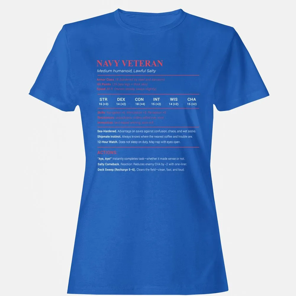 Navy Veteran Women's T-Shirt - Royal - 14