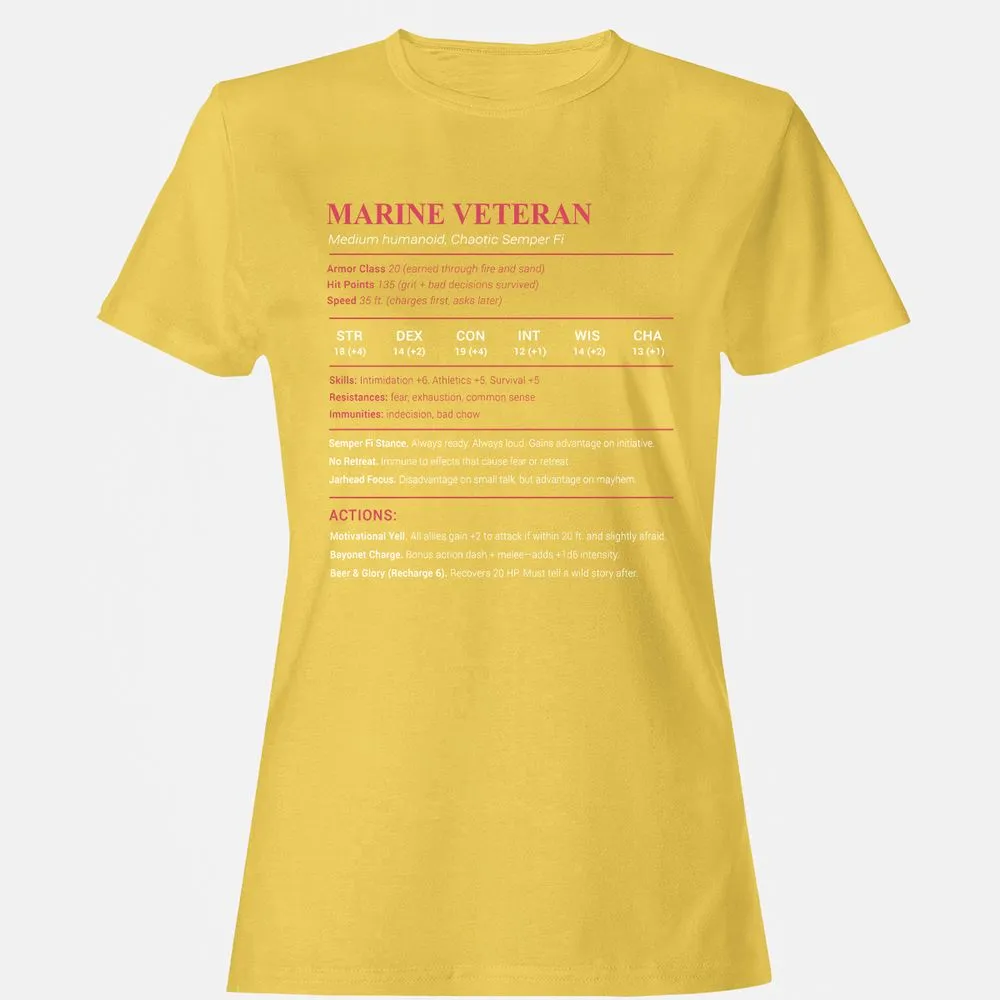 Marine Veteran Women's T-Shirt - Daisy - 4
