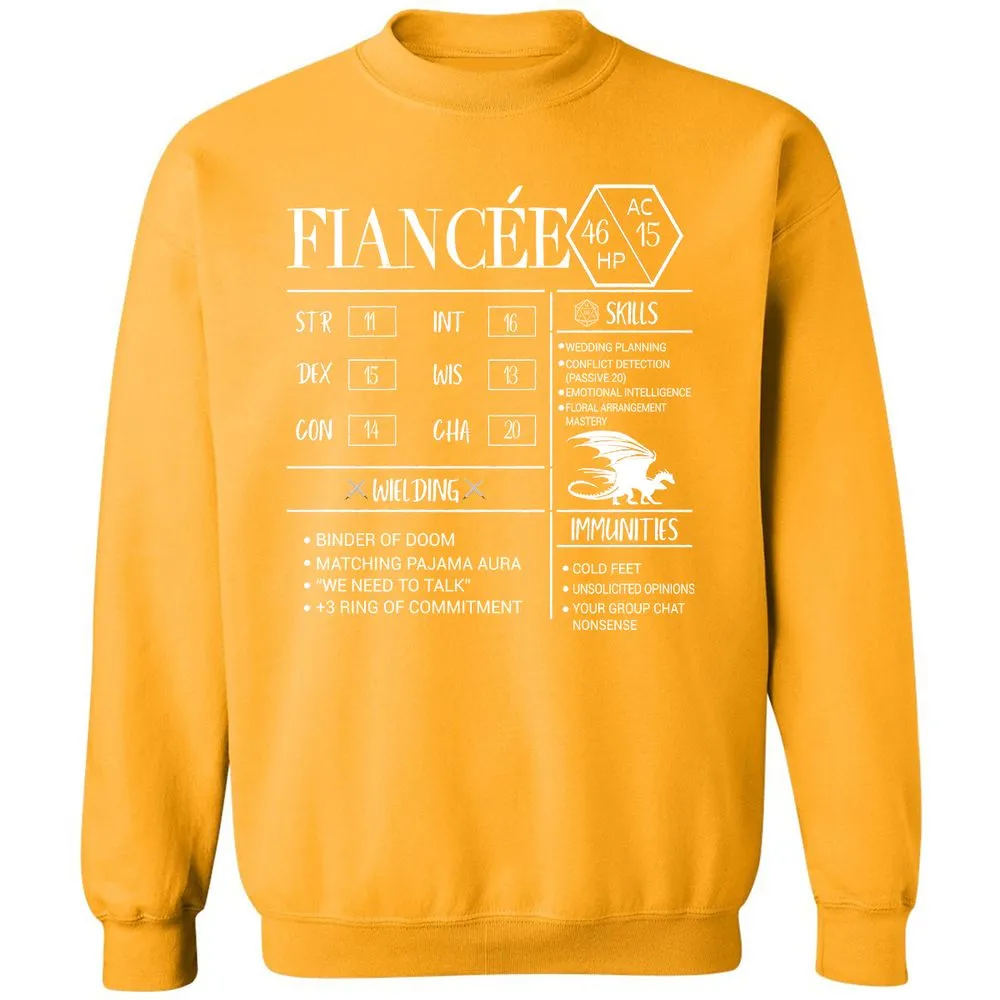 Fiancee Stats Classic Unisex Sweatshirt - Gold - 11