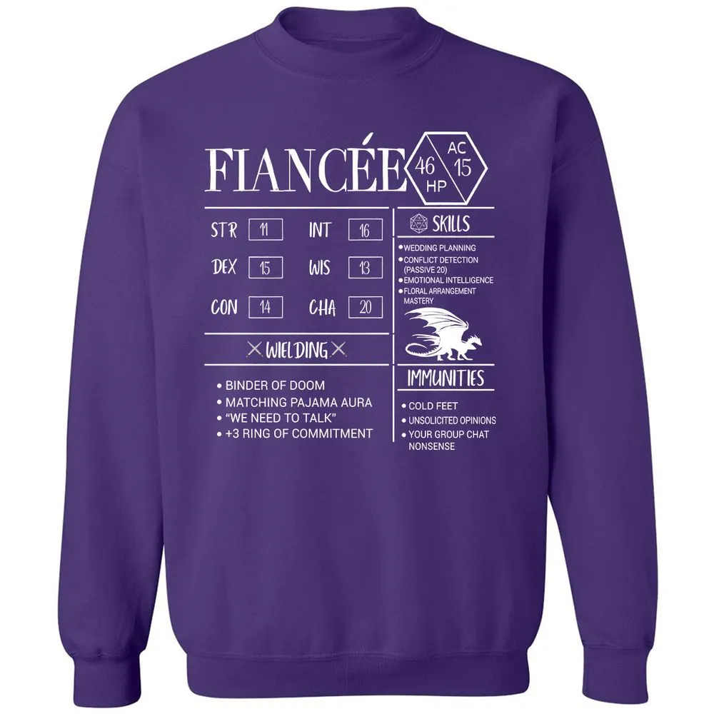 Fiancee Stats Classic Unisex Sweatshirt - Purple - 6