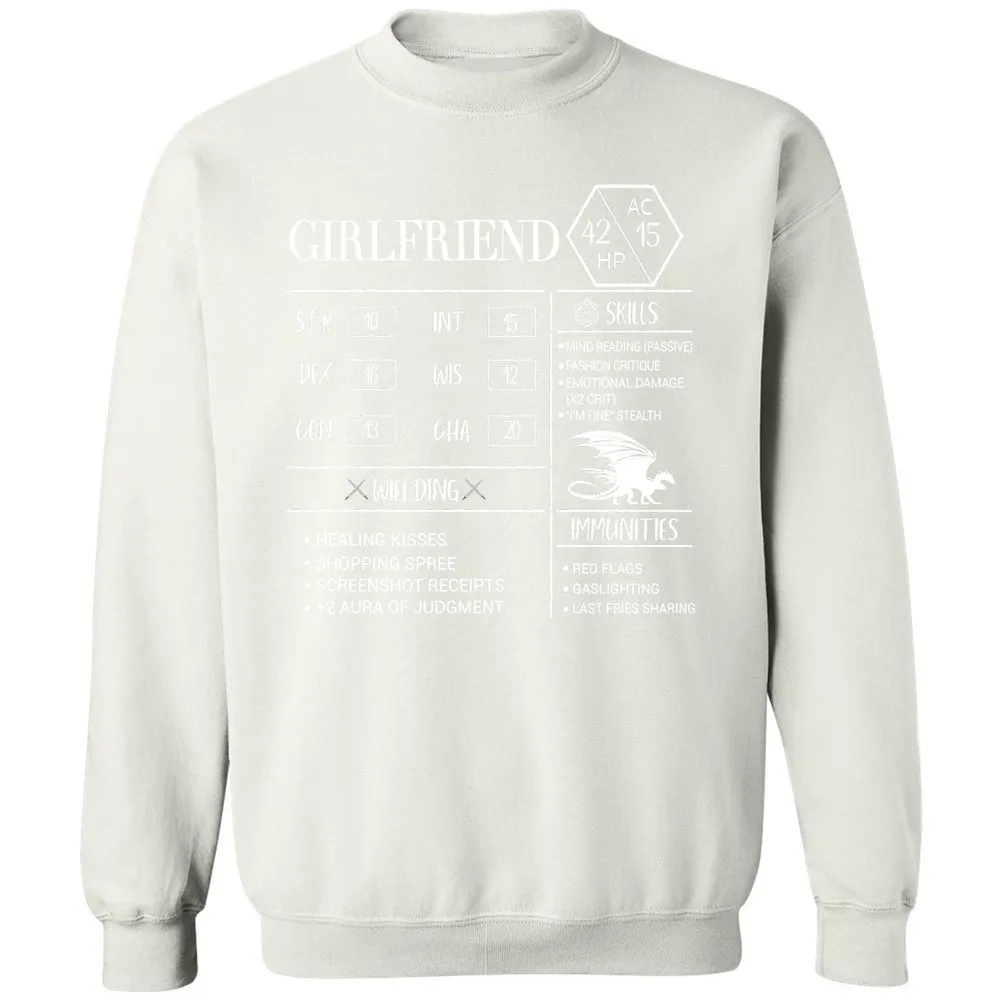 Girlfriend Stats Classic Unisex Sweatshirt - White - 12
