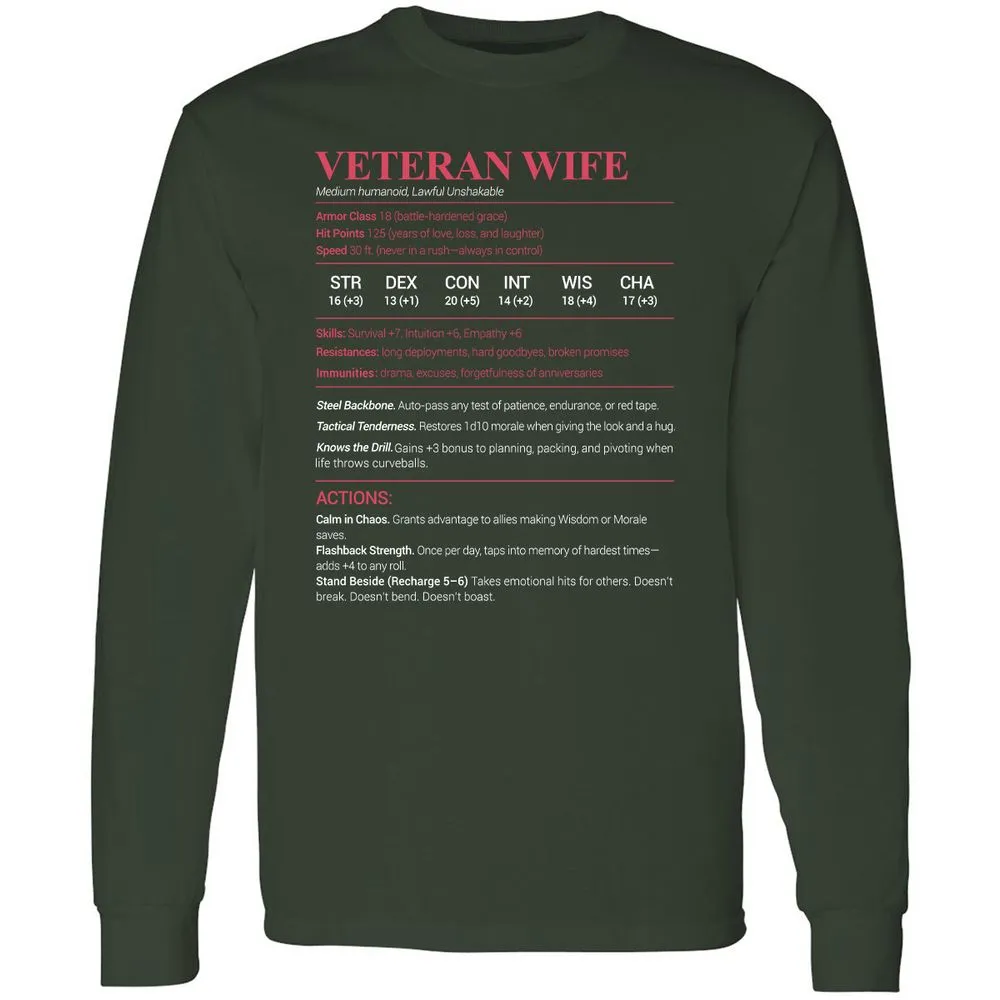 Veteran New Long Sleeve T-Shirt - Forest Green - 4
