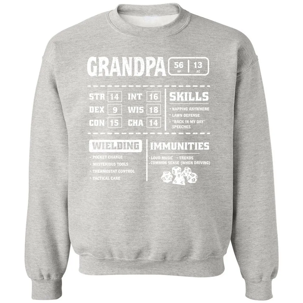 Grandpa Stats 2 Classic Unisex Sweatshirt - Ash - 8