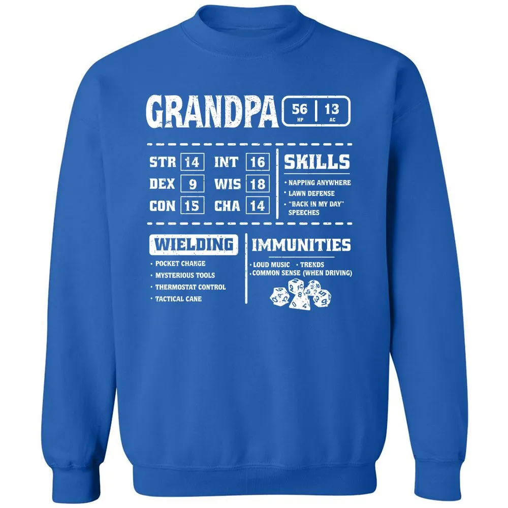 Grandpa Stats 2 Classic Unisex Sweatshirt - Royal - 9