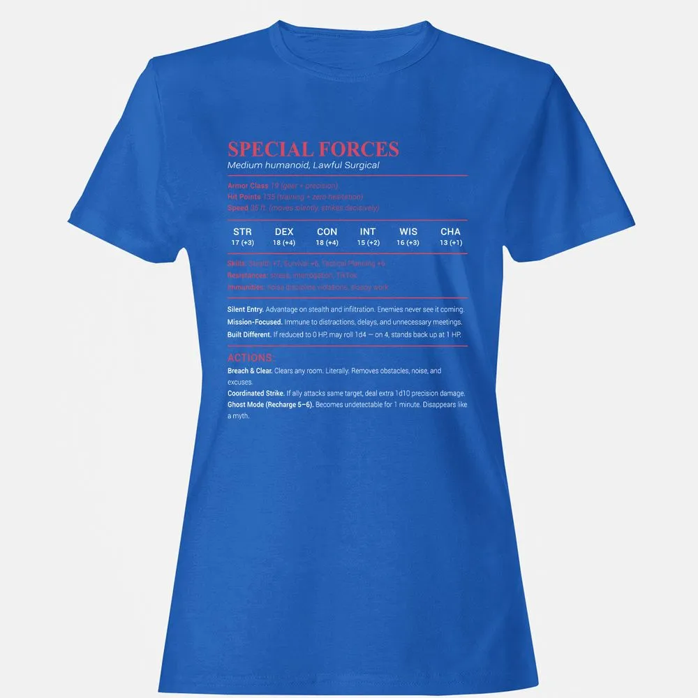 Special Forces Women's T-Shirt - Royal - 14