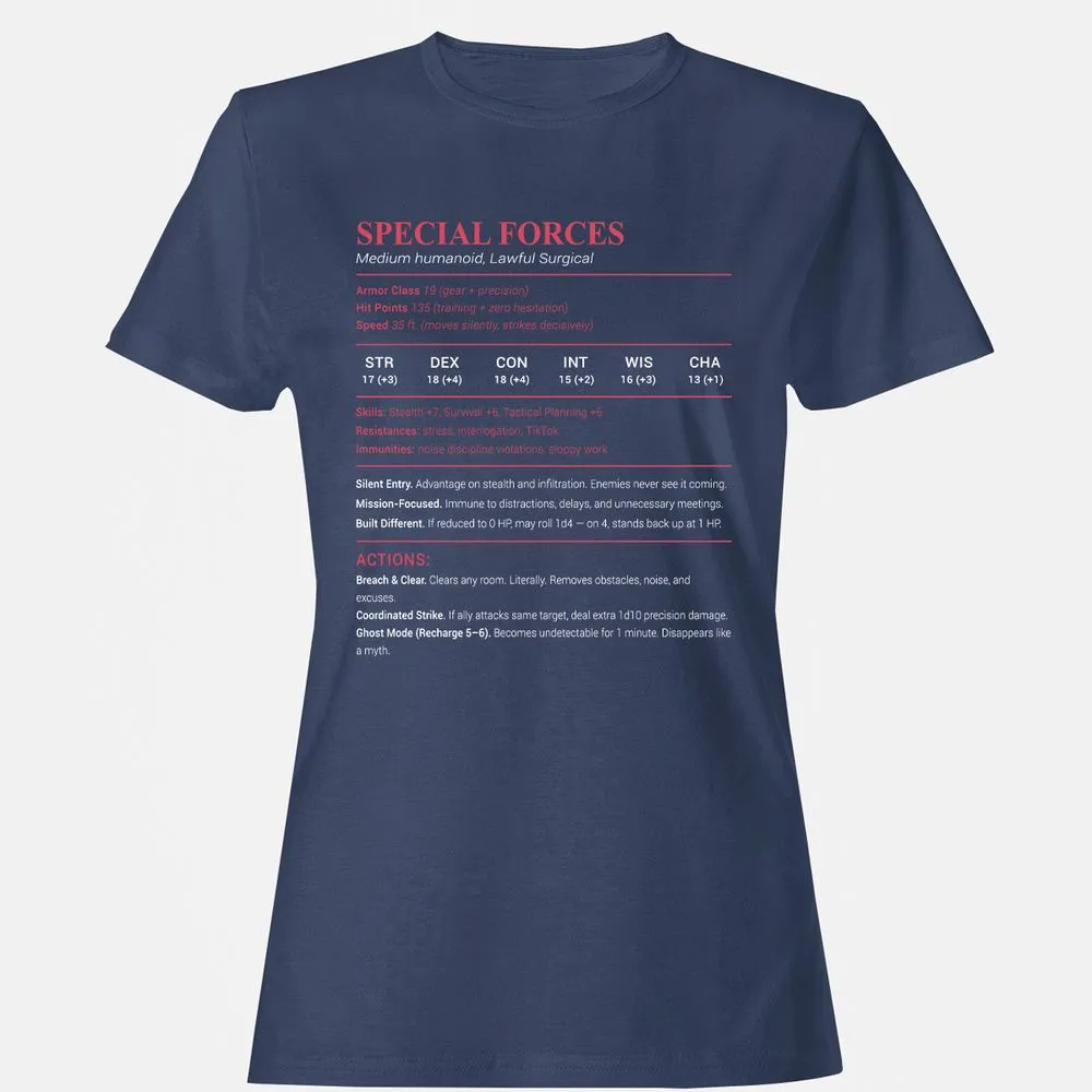 Special Forces Women's T-Shirt - Navy - 10