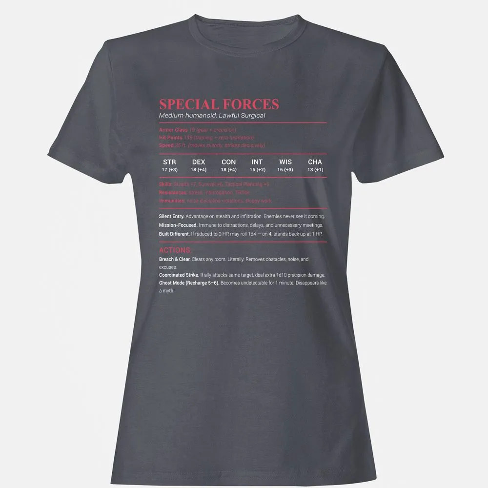Special Forces Women's T-Shirt - Dark Heather - 5