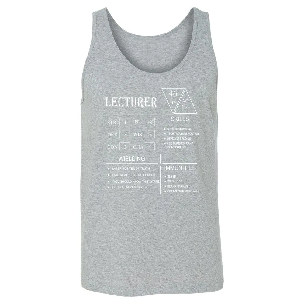 Lecturer New Unisex Jersey Tank - Athletic Heather - 4