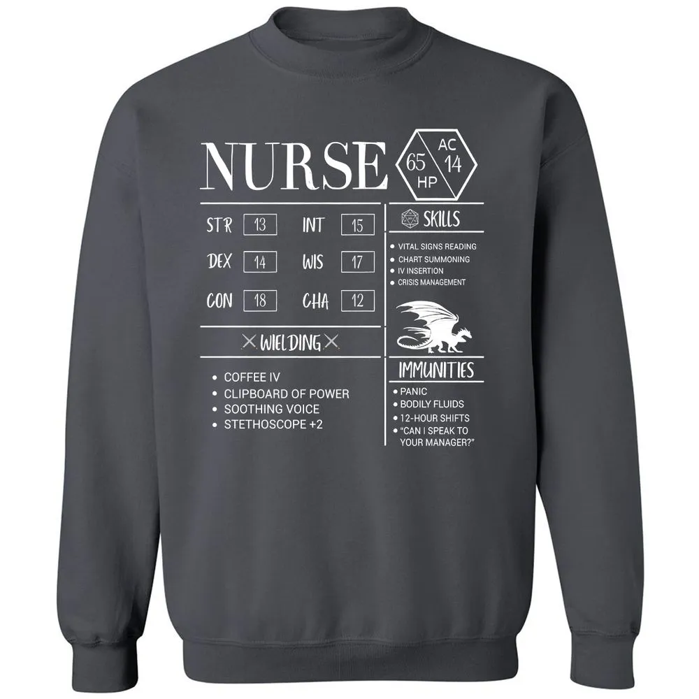 Nurse New Classic Unisex Sweatshirt - Charcoal - 7