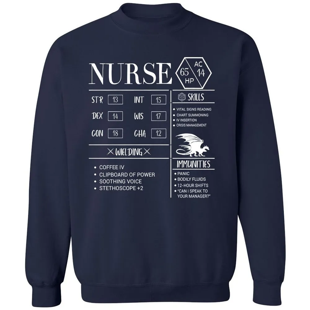 Nurse New Classic Unisex Sweatshirt - Navy - 2