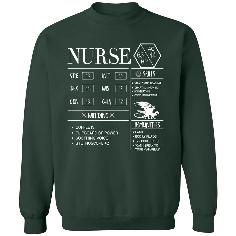 Nurse New Classic Unisex Sweatshirt - Forest Green - 4