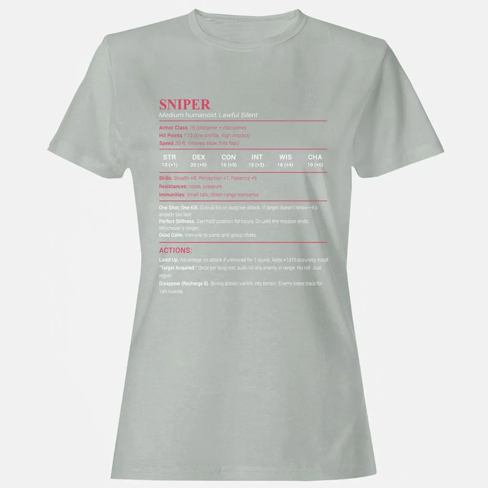 Sniper Stats Women's T-Shirt - Ash - 2