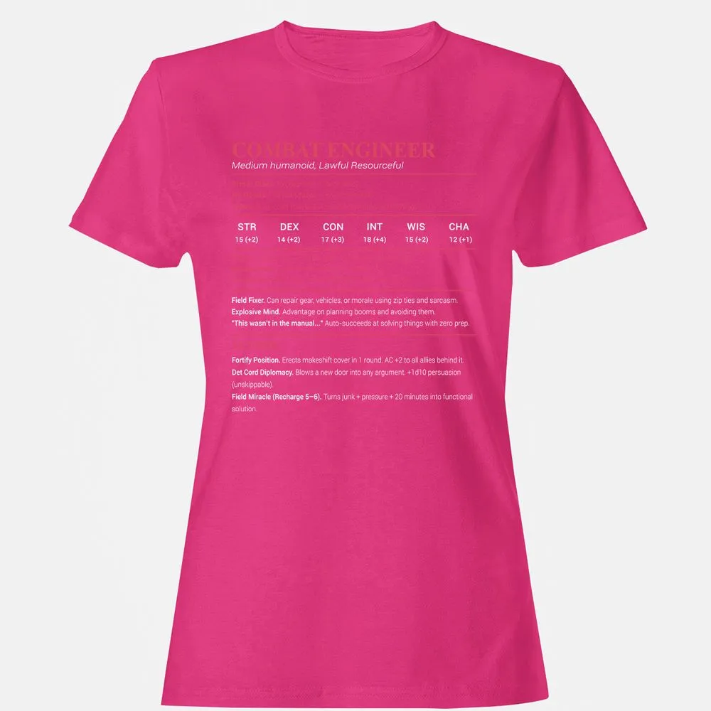 Combat Engineer Women's T-Shirt - Heliconia - 6