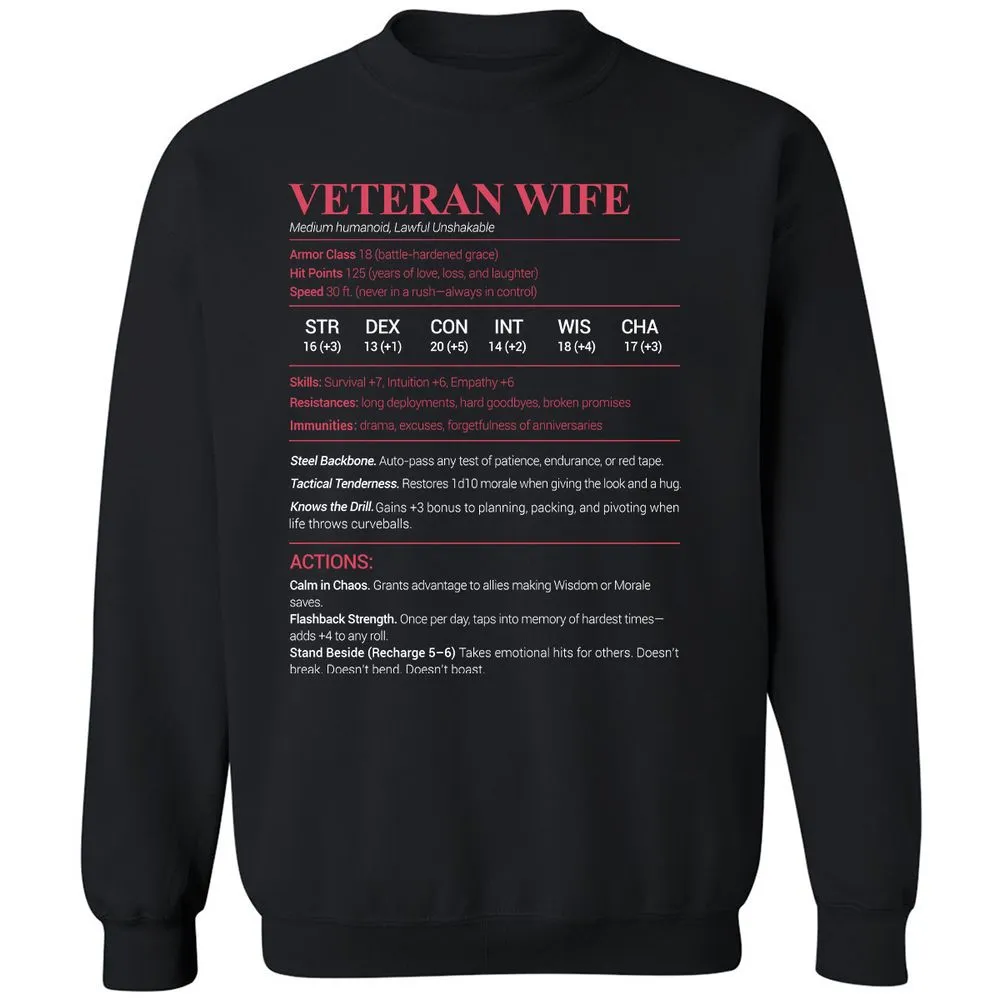 Veteran New Classic Unisex Sweatshirt - Black - 1