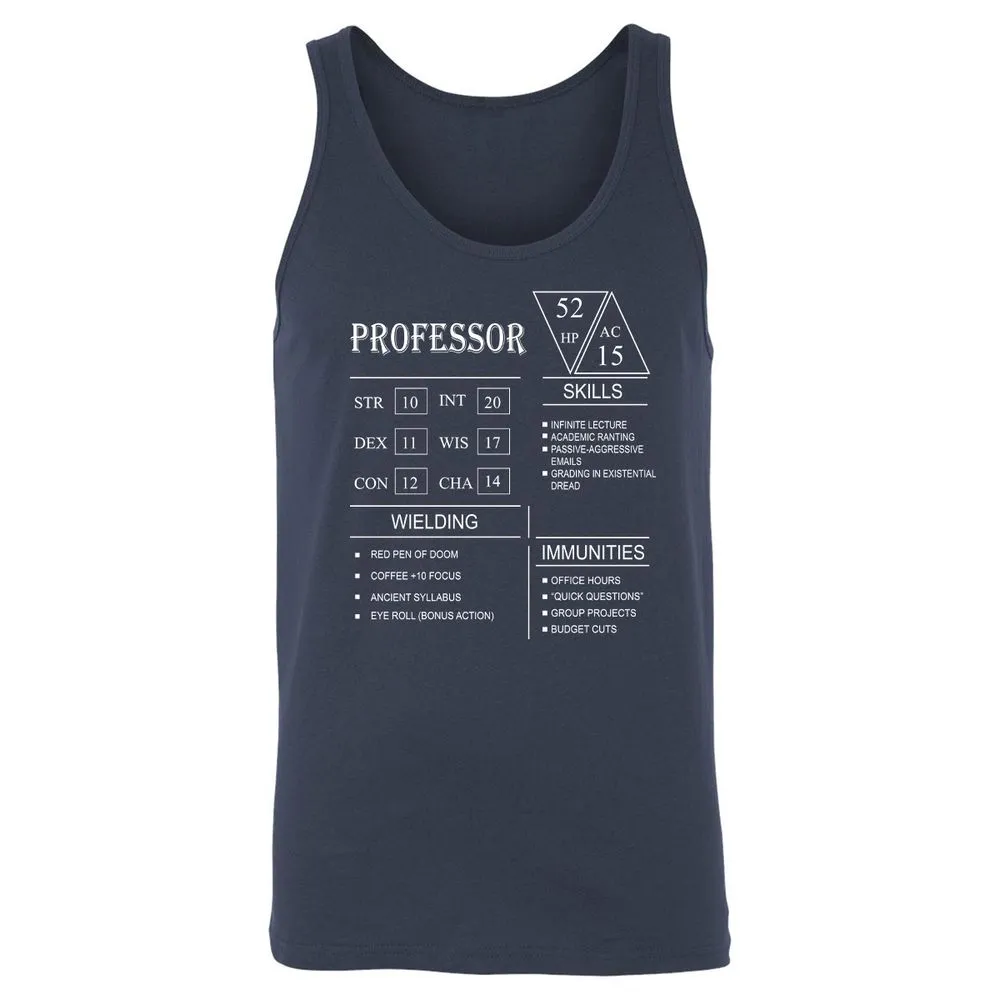 Professor New Unisex Jersey Tank - Navy - 2