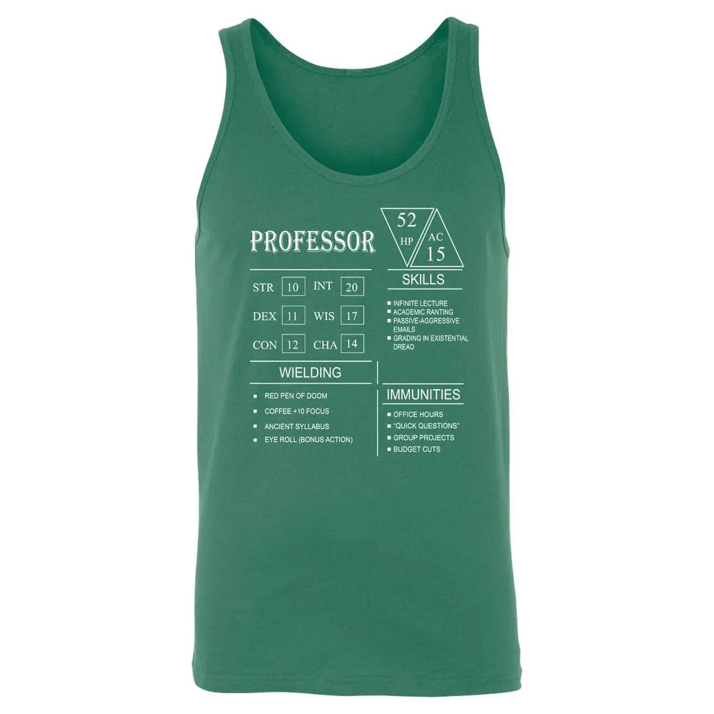 Professor New Unisex Jersey Tank - Kelly - 9