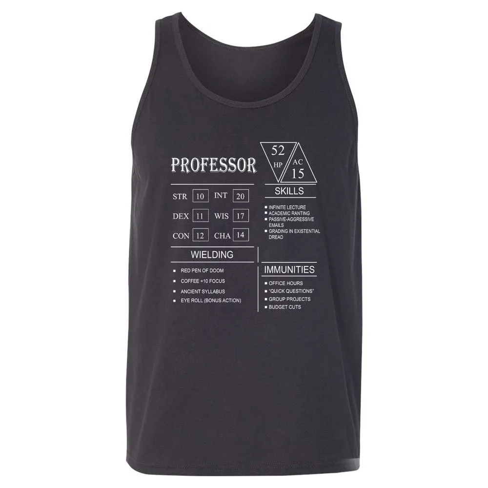 Professor New Unisex Jersey Tank - Dark Grey - 7