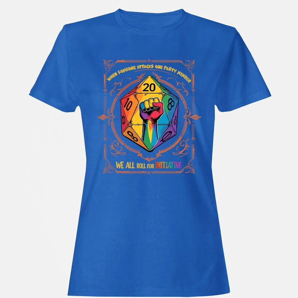 Roll For Initiative Women's T-Shirt - Royal - 14