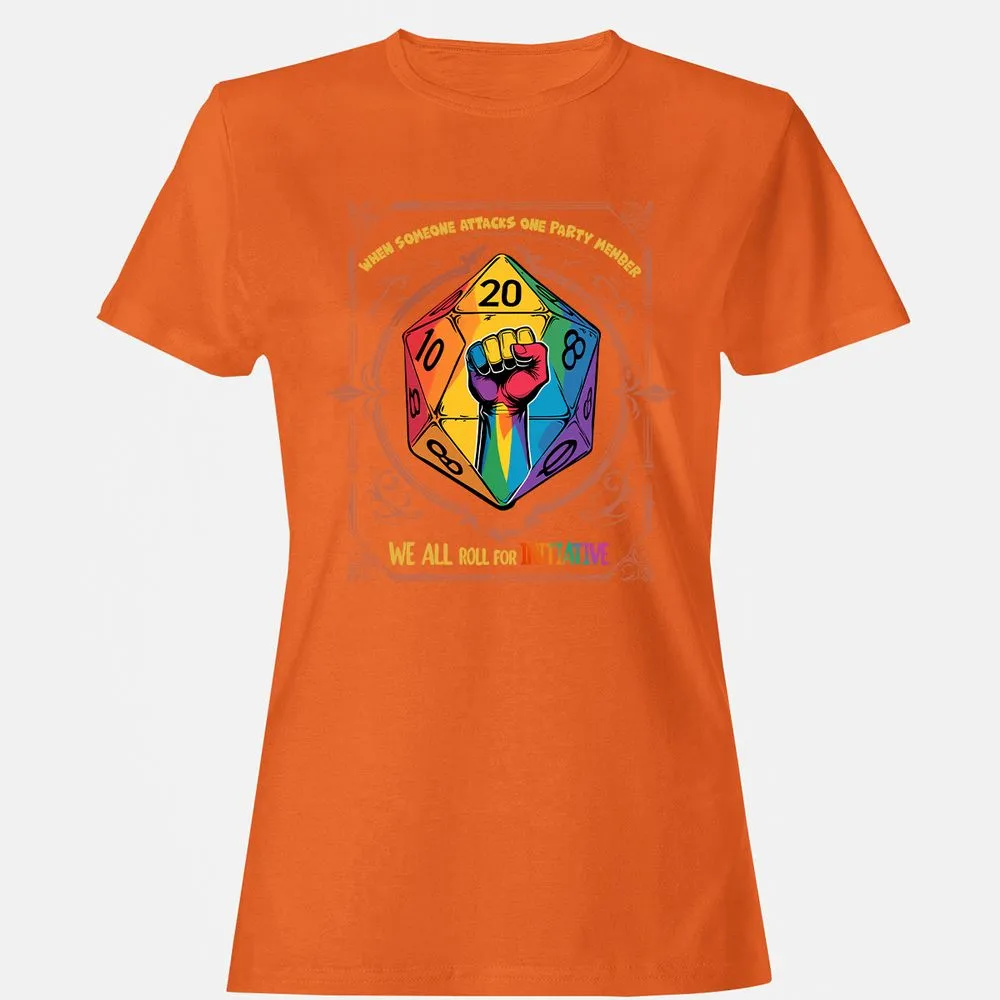 Roll For Initiative Women's T-Shirt - Orange - 11