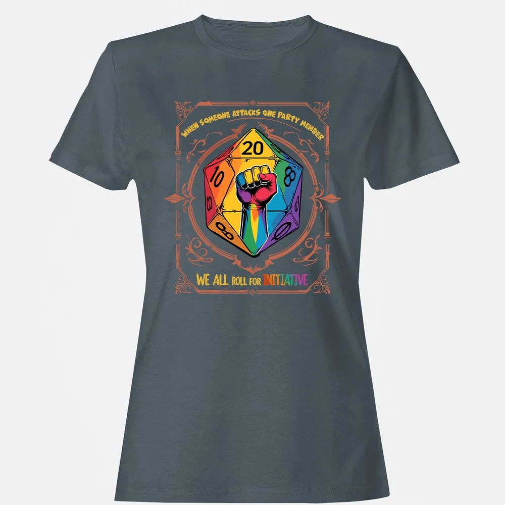 Roll For Initiative Women's T-Shirt - Charcoal - 3