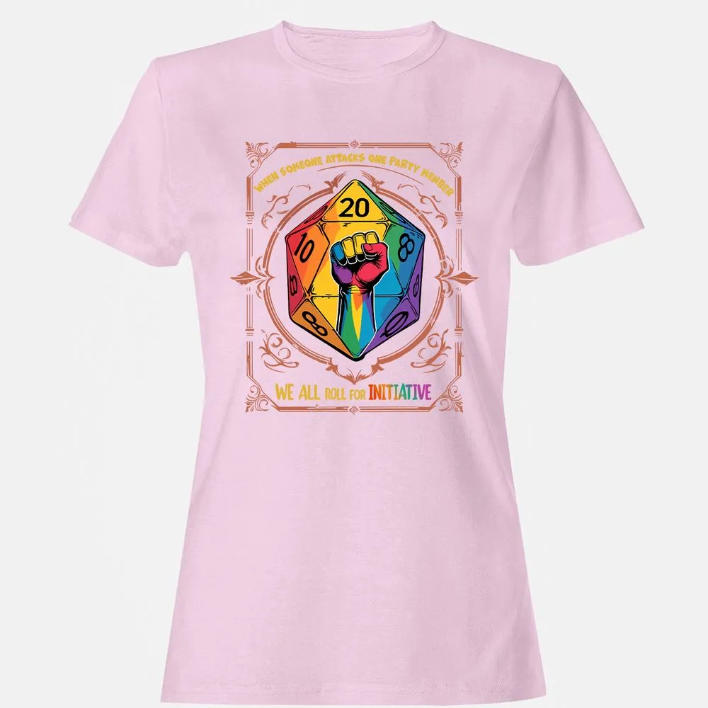 Roll For Initiative Women's T-Shirt - Light Pink - 9