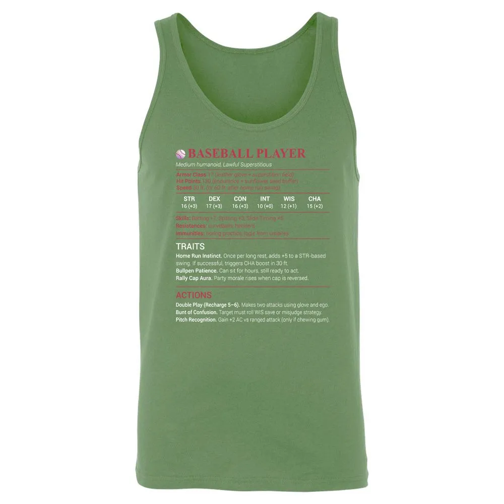 Baseball Player Unisex Jersey Tank - Leaf - 10