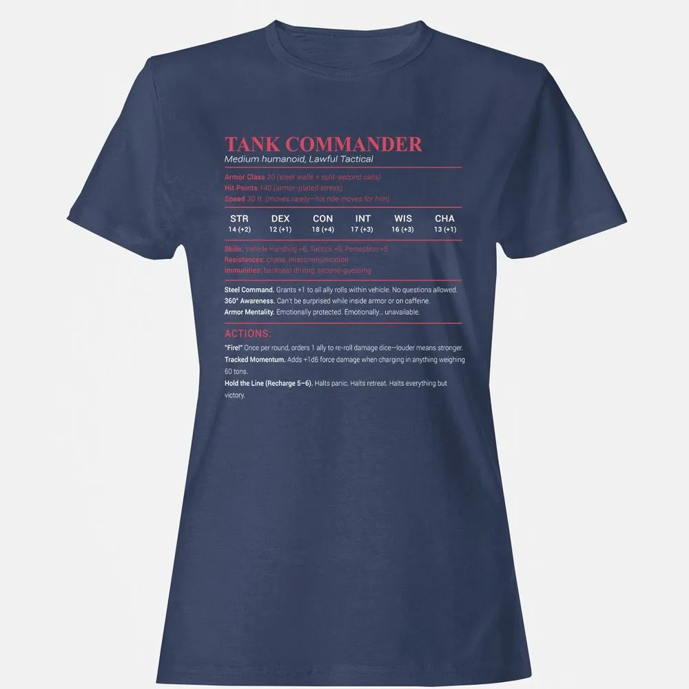 Tank Commander Women's T-Shirt - Navy - 10