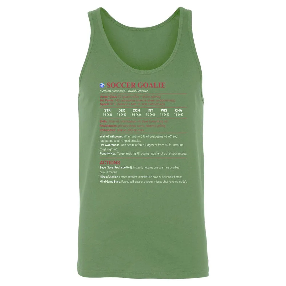 Soccer Goalie Unisex Jersey Tank - Leaf - 10