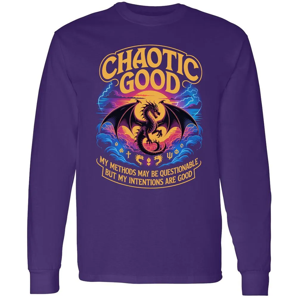 Chaotic Good Long Sleeve T-Shirt - Purple - 13
