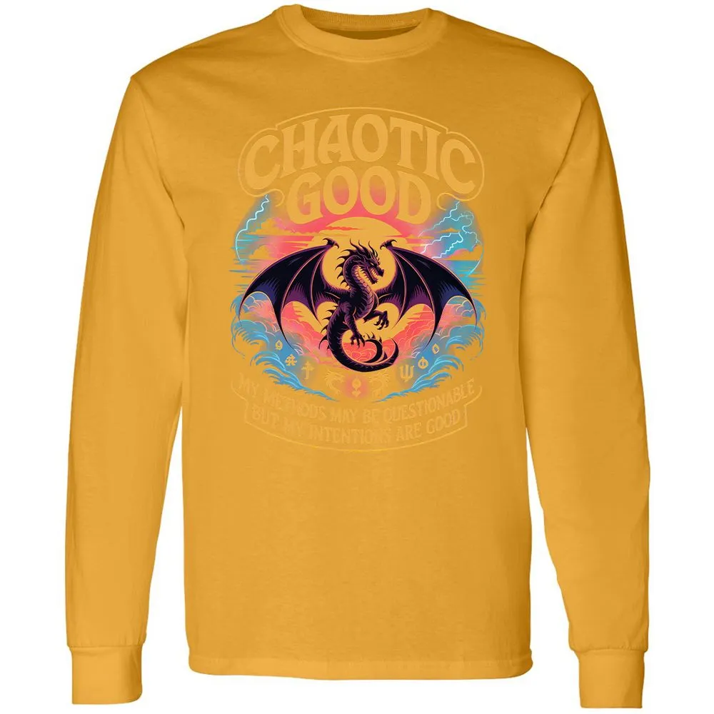 Chaotic Good Long Sleeve T-Shirt - Gold - 9