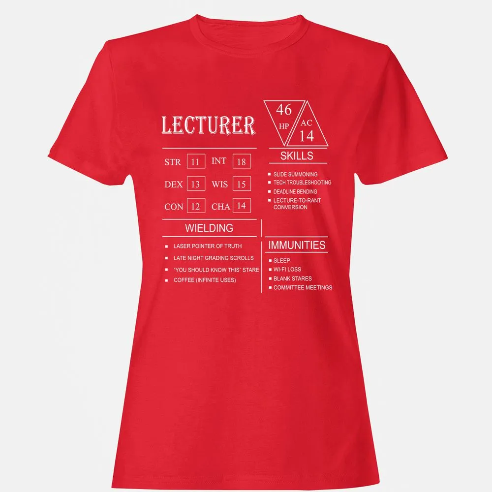 Lecturer New Women's T-Shirt - Red - 13