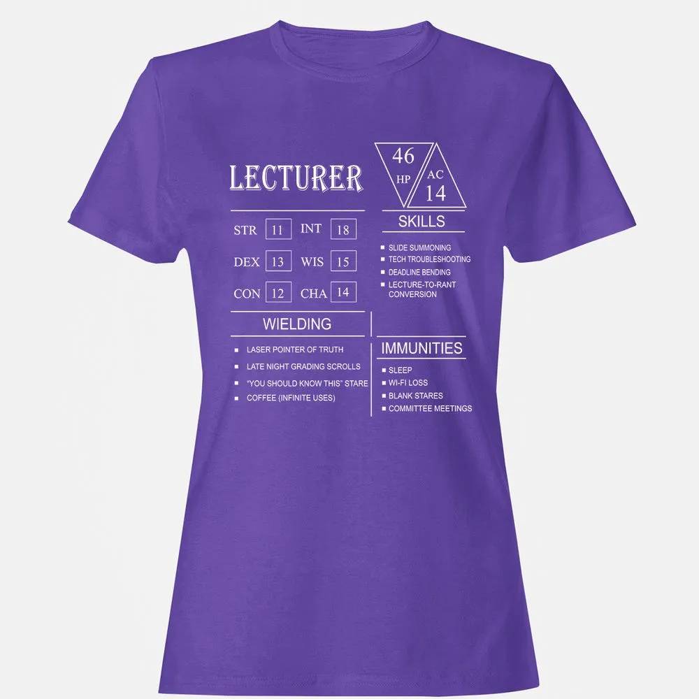 Lecturer New Women's T-Shirt - Purple - 12