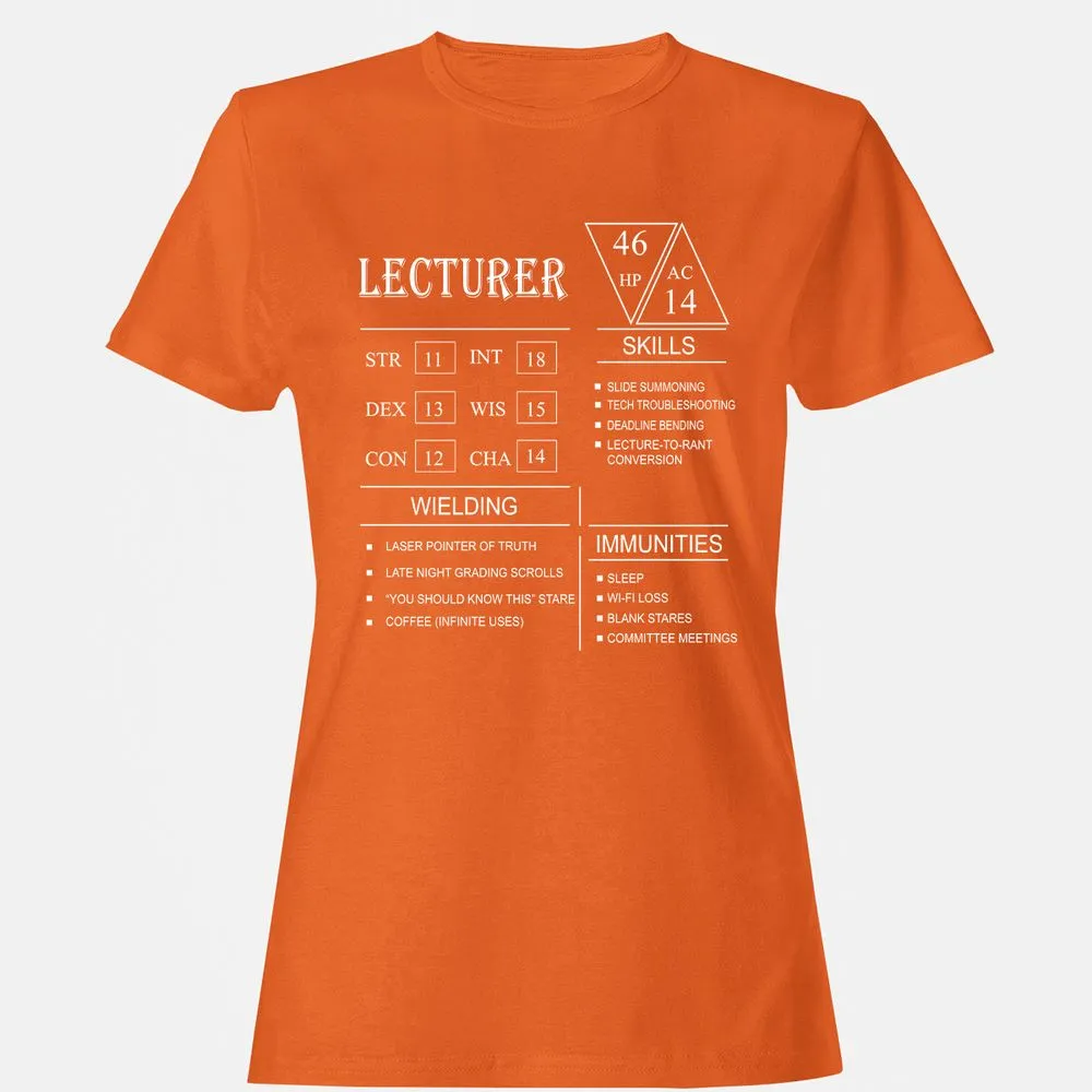 Lecturer New Women's T-Shirt - Orange - 11