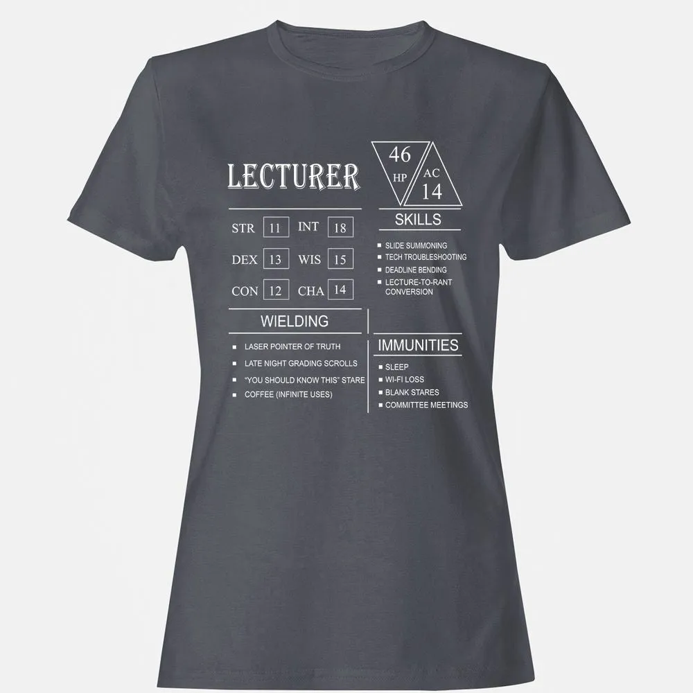 Lecturer New Women's T-Shirt - Dark Heather - 5