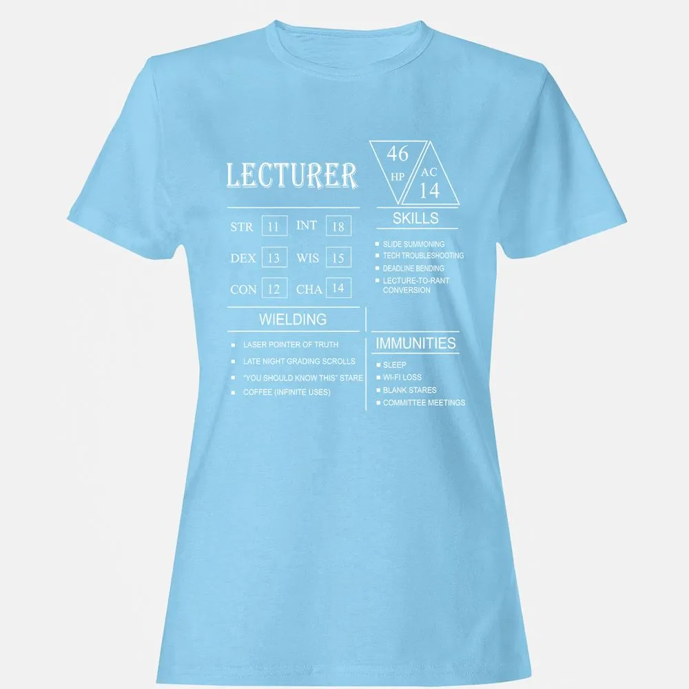 Lecturer New Women's T-Shirt - Light Blue - 8
